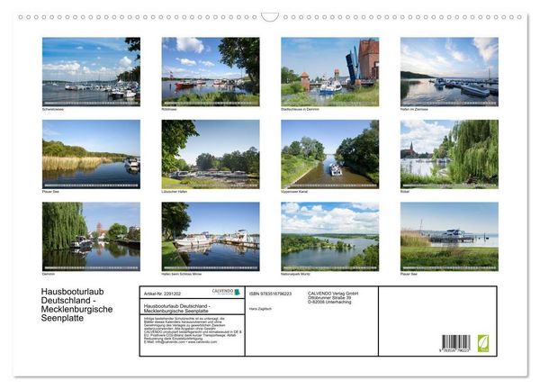 Produktbild: Hausbooturlaub Deutschland - Mecklenburgische Seenplatte (Wandkalender 2027 DIN A2 quer), CALVENDO Monatskalender