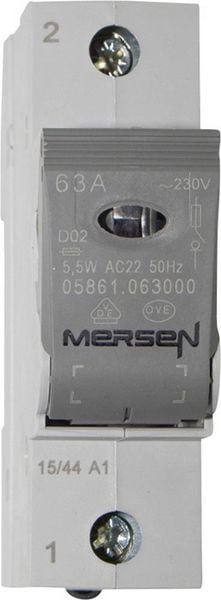 Mersen 05861.063000 Sicherungs-Lasttrennschalter Sicherungsgröße = D02 63A 400V 1St.