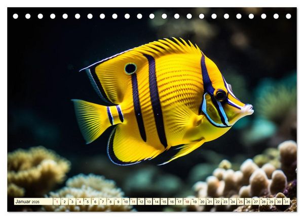 Produktbild: Faszinierende Fische (Tischkalender 2026 DIN A5 quer), CALVENDO Monatskalender