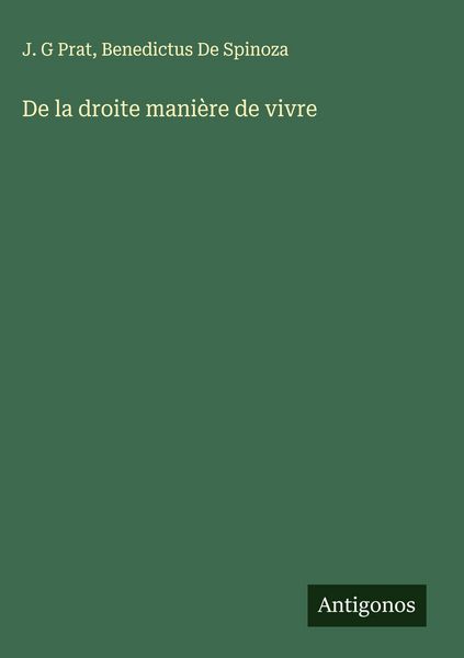 Produktbild: De la droite mani&egrave;re de vivre