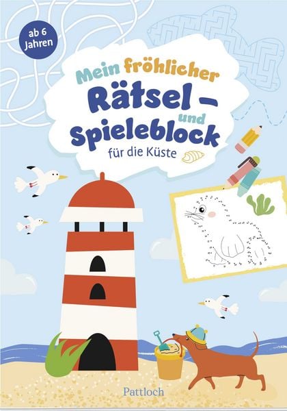Mein fröhlicher Rätsel- und Spieleblock für die Küste, Taschenbuch von , Pattloch Geschenkbuch, 9783629016805