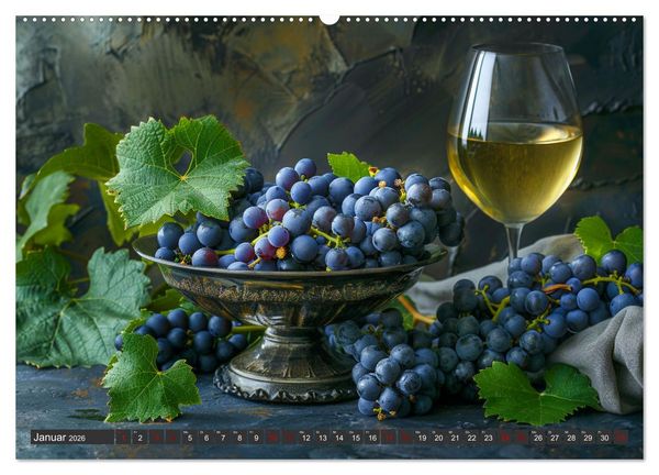 Produktbild: Wein begeistert (Wandkalender 2026 DIN A2 quer), CALVENDO Monatskalender