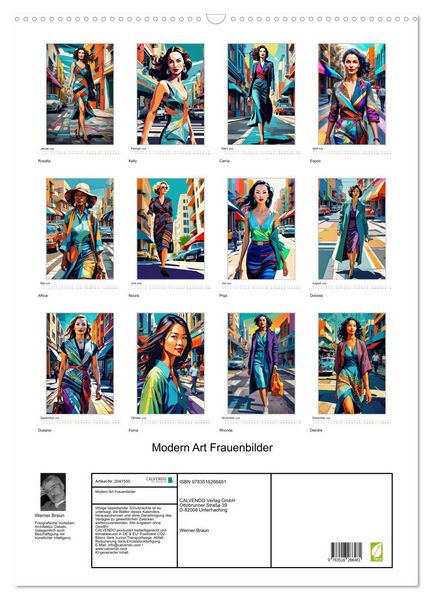Produktbild: Modern Art Frauenbilder (Wandkalender 2026 DIN A2 hoch), CALVENDO Monatskalender