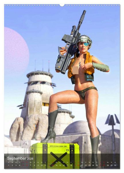 Produktbild: Science Fiction Pin Ups (hochwertiger Premium Wandkalender 2026 DIN A2 hoch), Kunstdruck in Hochglanz