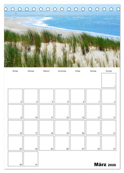 Produktbild: Langeoog - eine Trauminsel (Tischkalender 2026 DIN A5 hoch), CALVENDO Monatskalender