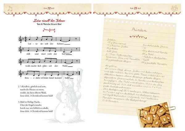 Produktbild: Das gro&szlig;e Hausbuch f&uuml;r die Weihnachtszeit. Singen, Dichten, Backen, Basteln f&uuml;r die ganze Familie