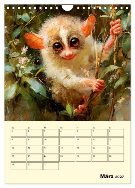 Produktbild: Koboldmakis. Kleine H&uuml;ter des Dschungels (Wandkalender 2027 DIN A4 hoch), CALVENDO Monatskalender
