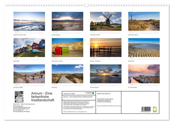 Produktbild: Amrum - Eine farbenfrohe Insellandschaft (Wandkalender 2026 DIN A2 quer), CALVENDO Monatskalender
