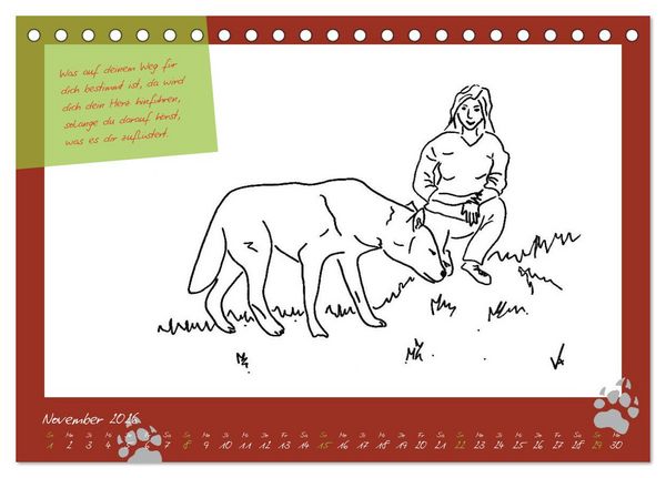 Produktbild: Der kleine GROSSE Wolf - Kalender (Tischkalender 2026 DIN A5 quer), CALVENDO Monatskalender