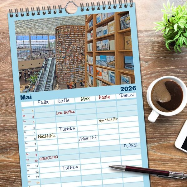 Produktbild: Familienplaner 2026 - Seoul - Stadt der Kontraste mit 5 Spalten (Wandkalender, 21 x 45 cm) CALVENDO