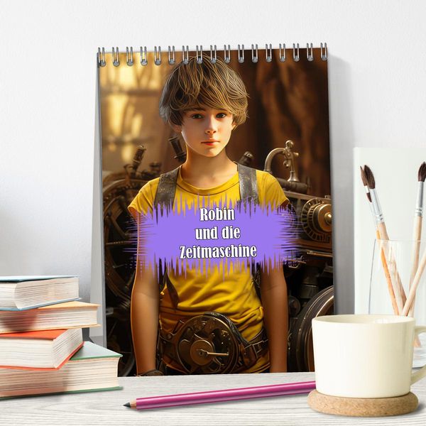 Produktbild: Robin und die Zeitmaschine (Tischkalender 2026 DIN A5 hoch), CALVENDO Monatskalender
