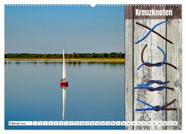 Produktbild: Schnittige Jollen - wichtige Knoten (Wandkalender 2026 DIN A2 quer), CALVENDO Monatskalender