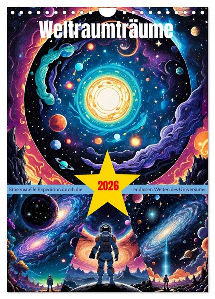 Produktbild: Weltraumtr&auml;ume (Wandkalender 2026 DIN A4 hoch), CALVENDO Monatskalender