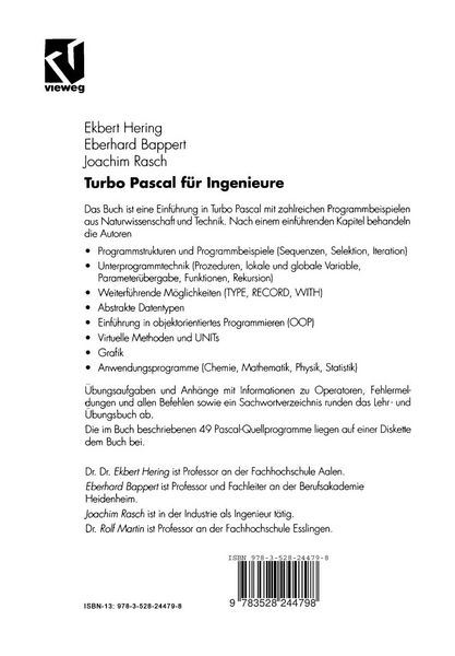 Produktbild: Turbo Pascal f&uuml;r Ingenieure