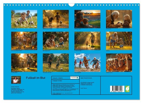 Produktbild: Fu&szlig;ball im Blut (Wandkalender 2026 DIN A3 quer), CALVENDO Monatskalender
