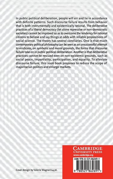 Produktbild: Rational Choice and Democratic Deliberation