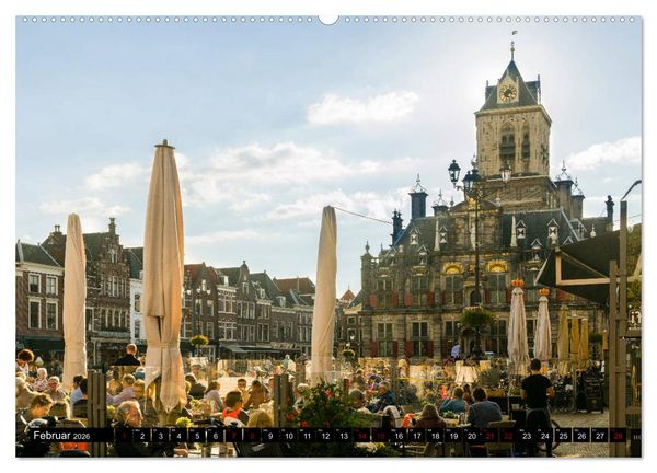 Produktbild: Zauberhaftes Delft - Perle der Niederlande (Wandkalender 2026 DIN A2 quer), CALVENDO Monatskalender