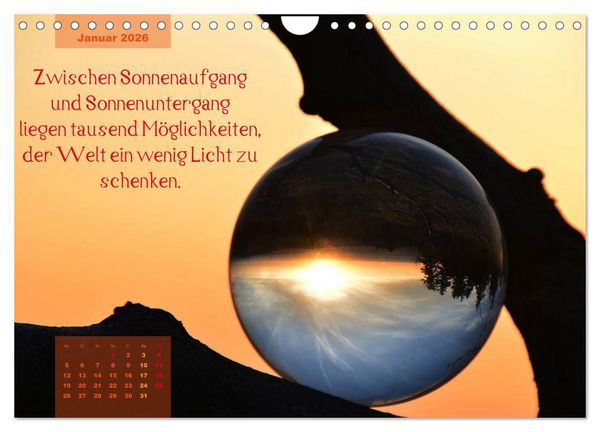 Produktbild: Die Welt in der Kugel (Wandkalender 2026 DIN A4 quer), CALVENDO Monatskalender