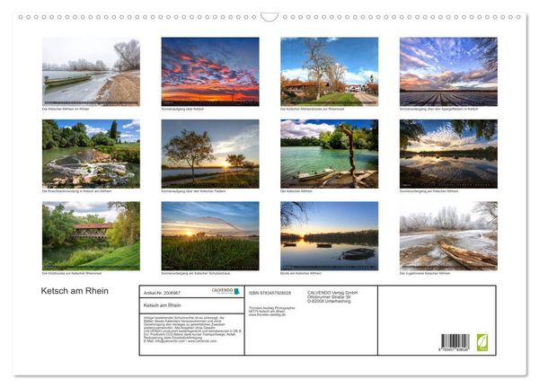 Produktbild: Ketsch am Rhein (Wandkalender 2026 DIN A2 quer), CALVENDO Monatskalender