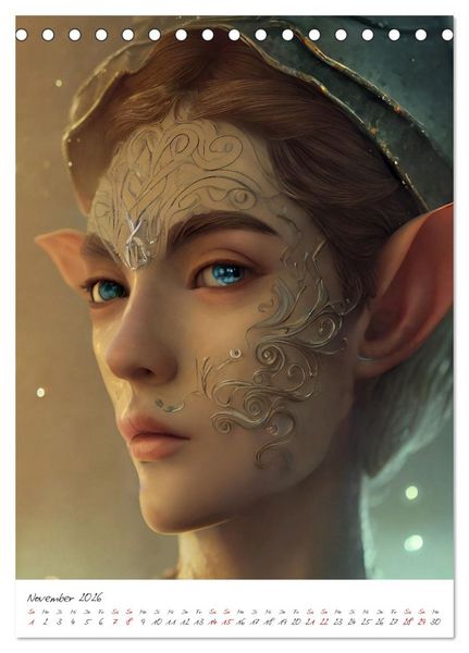 Produktbild: Dark Fantasy Art - Helden und Monster (Tischkalender 2026 DIN A5 hoch), CALVENDO Monatskalender
