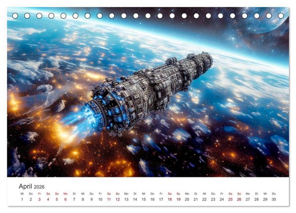 Produktbild: Sternenreisen - Ein kosmischer Kalender (Tischkalender 2026 DIN A5 quer), CALVENDO Monatskalender