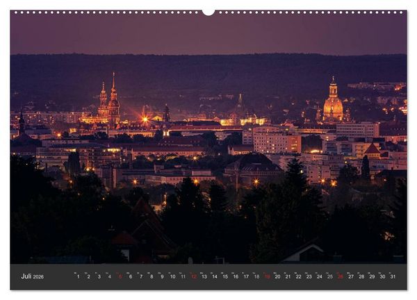 Produktbild: Barockstadt Dresden (Wandkalender 2026 DIN A2 quer), CALVENDO Monatskalender