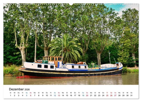 Produktbild: Unterwegs am Canal du Midi (Wandkalender 2026 DIN A2 quer), CALVENDO Monatskalender