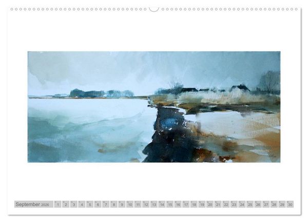 Produktbild: Faszinierende Weite. R&uuml;gen-Landschaft im Aquarell (Wandkalender 2026 DIN A2 quer), CALVENDO Monatskalender