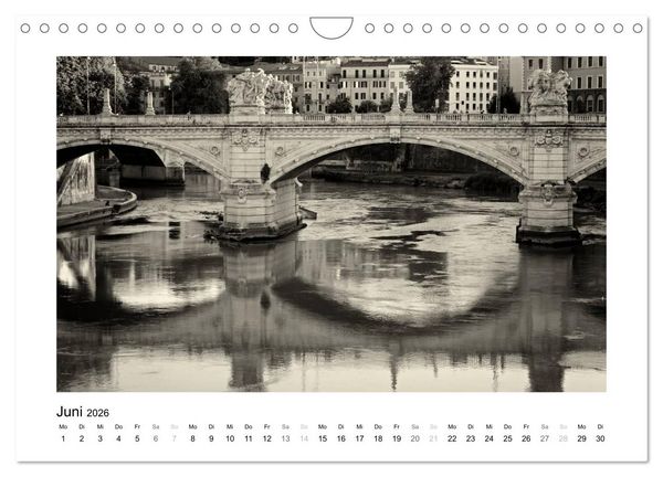 Produktbild: Rom in schwarz - weiss (Wandkalender 2026 DIN A4 quer), CALVENDO Monatskalender