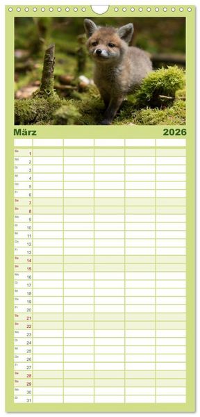 Produktbild: Familienplaner 2026 - Bei den Jungf&uuml;chsen mit 5 Spalten (Wandkalender, 21 x 45 cm) CALVENDO