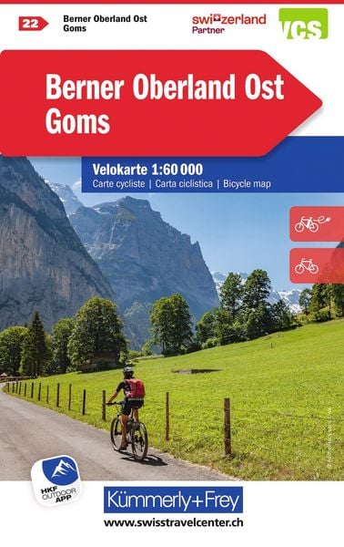 Produktbild: Radwanderkarte Berner Oberland Ost - Goms mit Ortsindex (22)