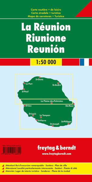 Produktbild: freytag & berndt Stra&szlig;enkarte R&eacute;union 1:50.000