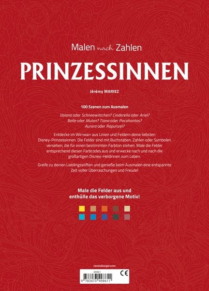 Produktbild: Disney Malen nach Zahlen: Prinzessinnen
