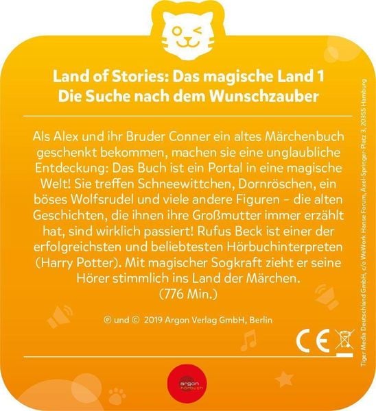 Produktbild: tigercard - Land of Stories: Das magische Land 1  Die Suche nach dem Wunschzauber