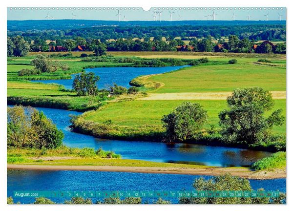 Produktbild: Flusslandschaft Elbe (Wandkalender 2026 DIN A2 quer), CALVENDO Monatskalender