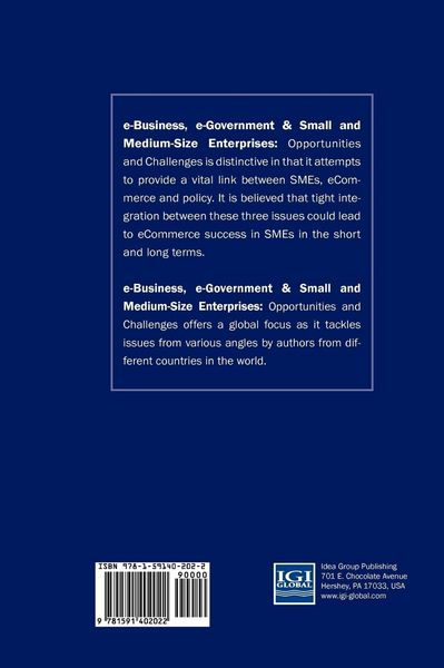 Produktbild: E-Business, E-Government & Small and Medium-Size Enterprises