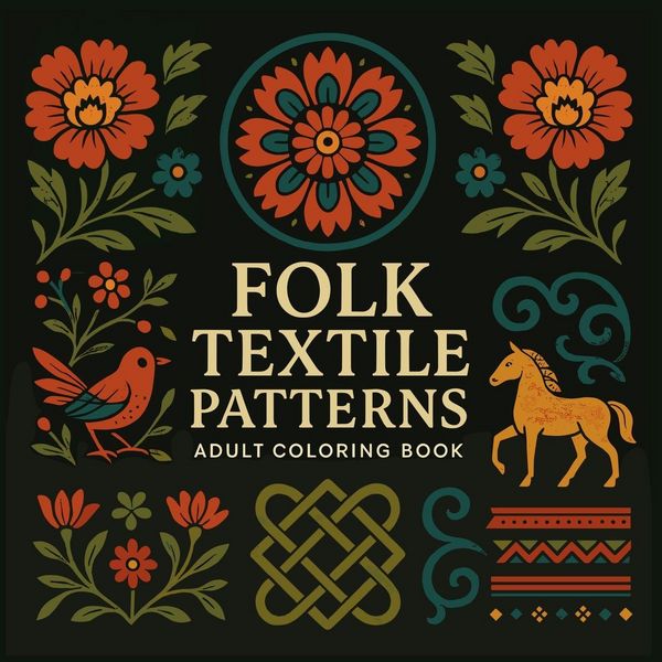 Produktbild: Folk Textile Patterns - Adult Coloring Book
