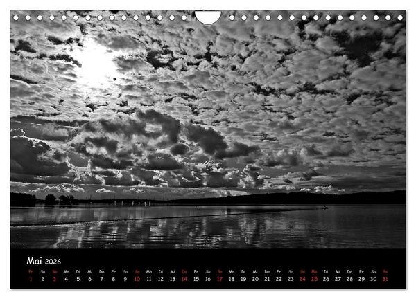 Produktbild: R&uuml;gen in schwarz-wei&szlig; (Wandkalender 2026 DIN A4 quer), CALVENDO Monatskalender
