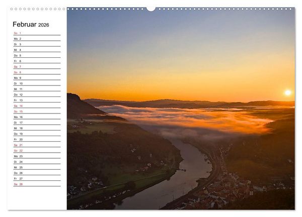 Produktbild: S&auml;chsische Schweiz &ndash; Impressionen (Wandkalender 2026 DIN A2 quer), CALVENDO Monatskalender