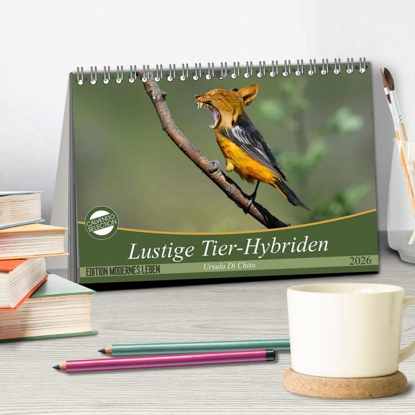 Produktbild: Lustige Tier-Hybriden (Tischkalender 2026 DIN A5 quer), CALVENDO Monatskalender