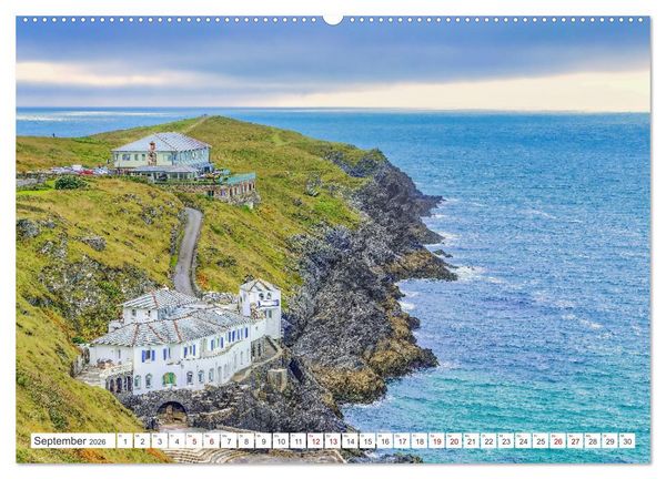 Produktbild: Cornwall - Malerische Landschaften mit grandiosen K&uuml;sten (Wandkalender 2026 DIN A2 quer), CALVENDO Monatskalender