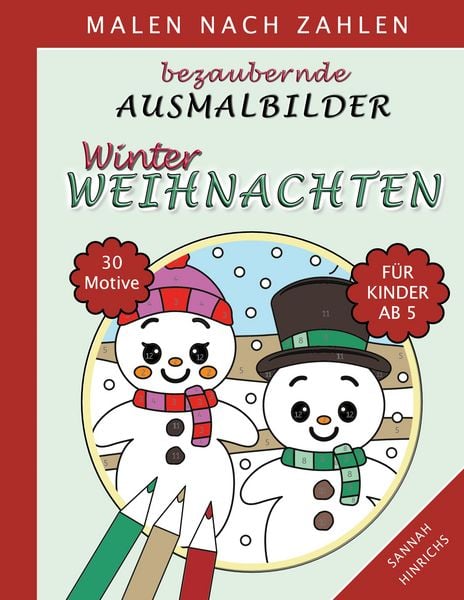 Produktbild: Bezaubernde Ausmalbilder Malen nach Zahlen - Winter-Weihnachten