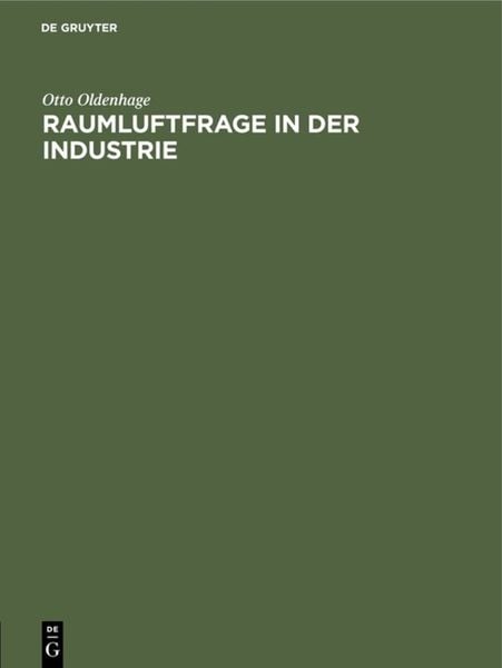 Produktbild: Raumluftfrage in der Industrie