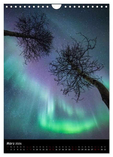 Produktbild: Polarlichtkalender (Wandkalender 2026 DIN A4 hoch), CALVENDO Monatskalender