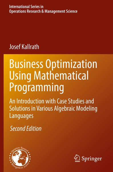 Produktbild: Business Optimization Using Mathematical Programming