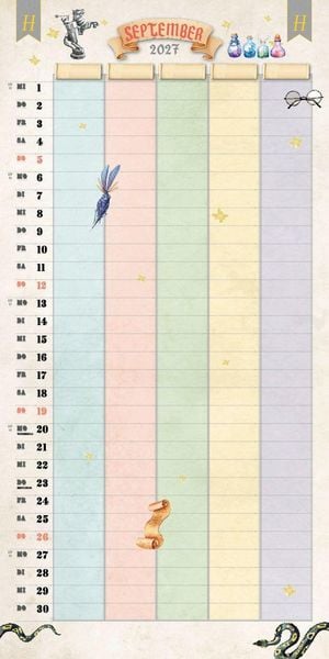 Produktbild: Der gro&szlig;e inoffizielle Familienplaner f&uuml;r Potterheads Kalender 2027