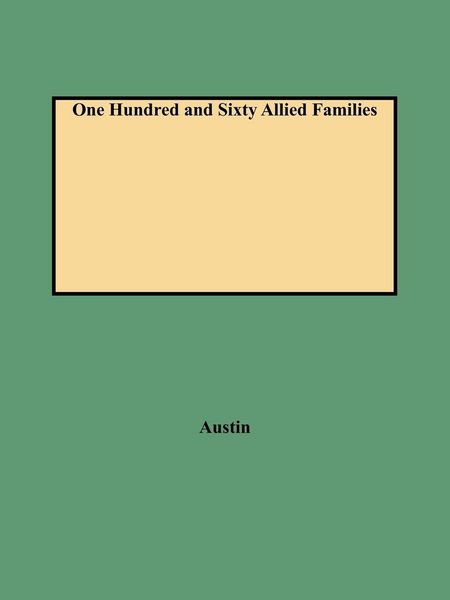Produktbild: One Hundred and Sixty Allied Families