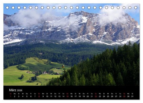 Produktbild: S&uuml;dtirol 2026 (Tischkalender 2026 DIN A5 quer), CALVENDO Monatskalender