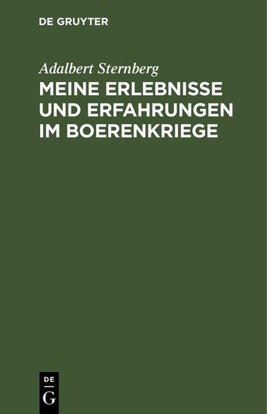 Produktbild: Meine Erlebnisse und Erfahrungen im Boerenkriege