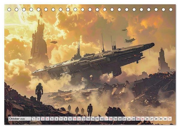 Produktbild: Raumzeit. Geschichten zwischen Sternen (Tischkalender 2026 DIN A5 quer), CALVENDO Monatskalender